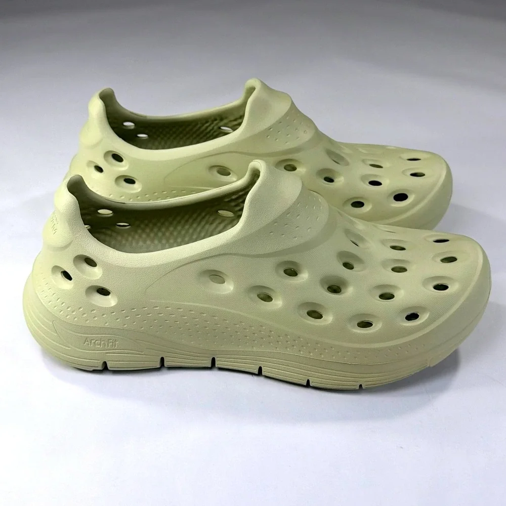 Skechers Arch Fit Go Foam Clog Men 12 Women 14 Sage Green Slip On Comfort Water‎